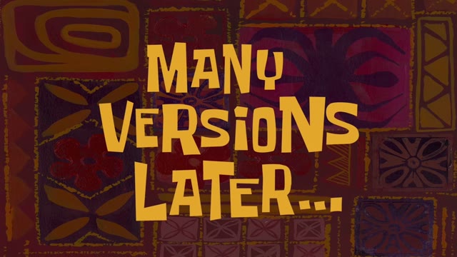 Many Versions Later SpongeBob green screen