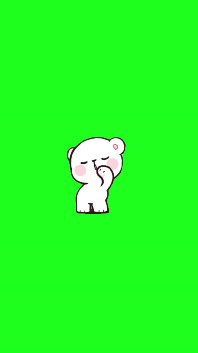 Milk bear dance green screen