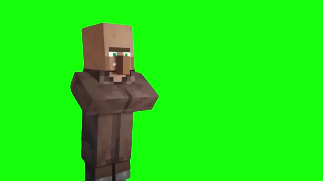 Minecraft Farm villager green screen