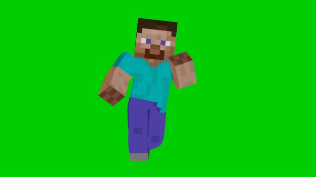 Minecraft Steve Dancing green screen