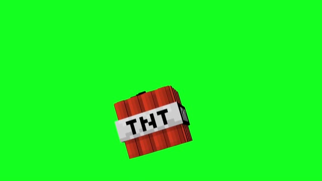 Minecraft TNT explosion effect green screen