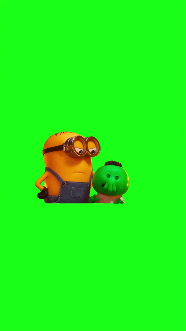 Minions Teeny tiny baby green screen