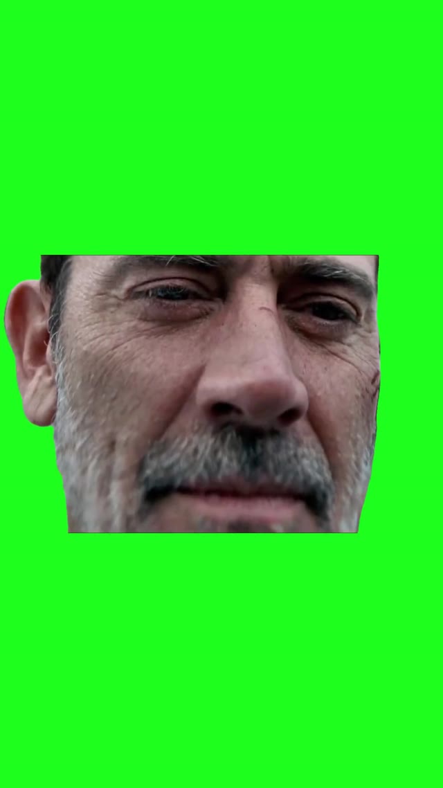 Mischievous look green screen