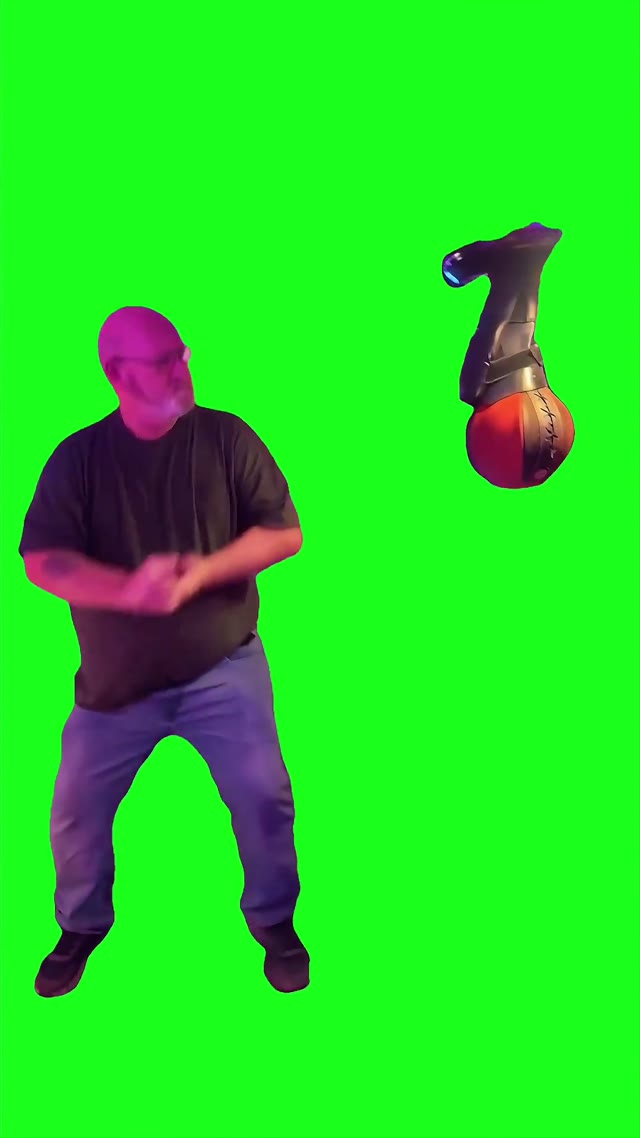 Missing the punching glove green screen