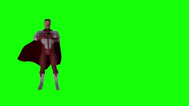 Mortal Kombat 1 Omni Man intros green screen