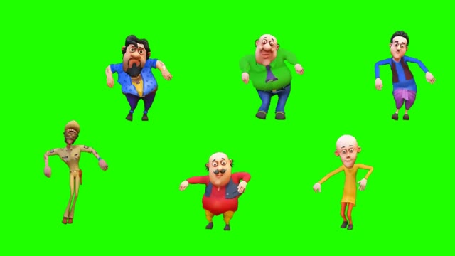 Moto patlo group dance free green screen