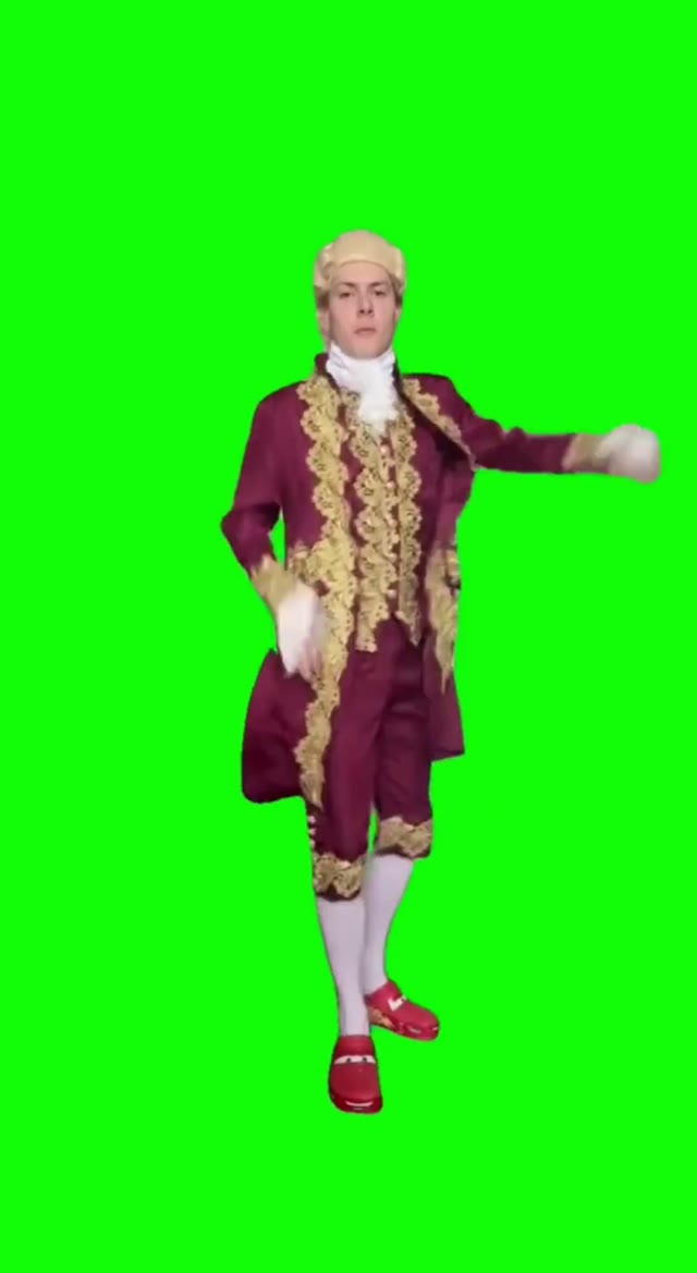 Mozart Man Dancing To Simple Dimple green screen
