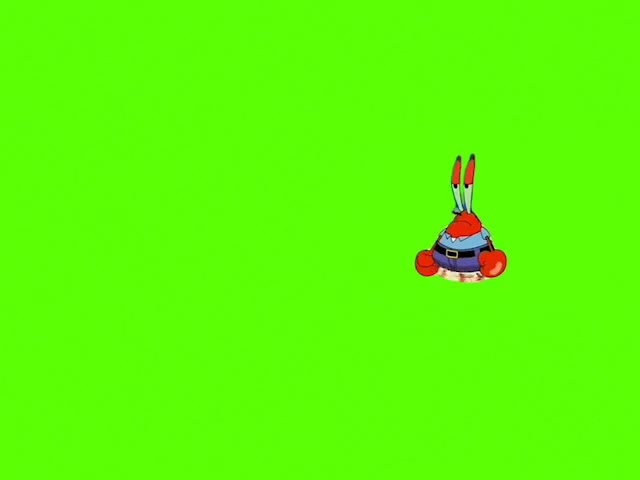 Mr.Krabs Walking green screen
