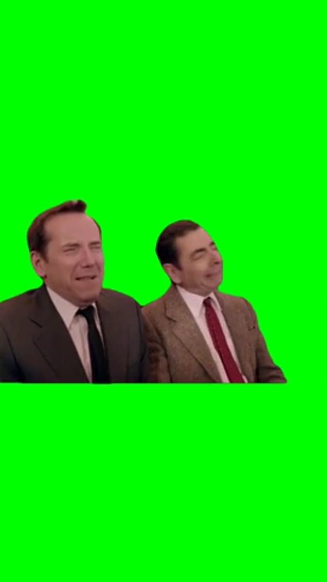 Mr.bean crying with friend green screen