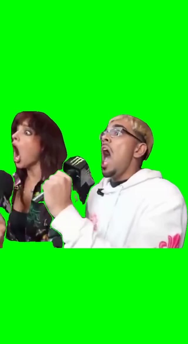 Neon Shocked green screen