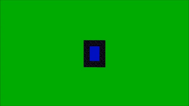Nether Portal Transition In Minecraft green screen