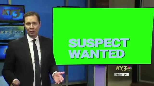 News Anchor Laughs Police Sketch green screen