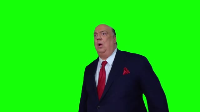 Nick Aldis scolds Paul Heyman green screen