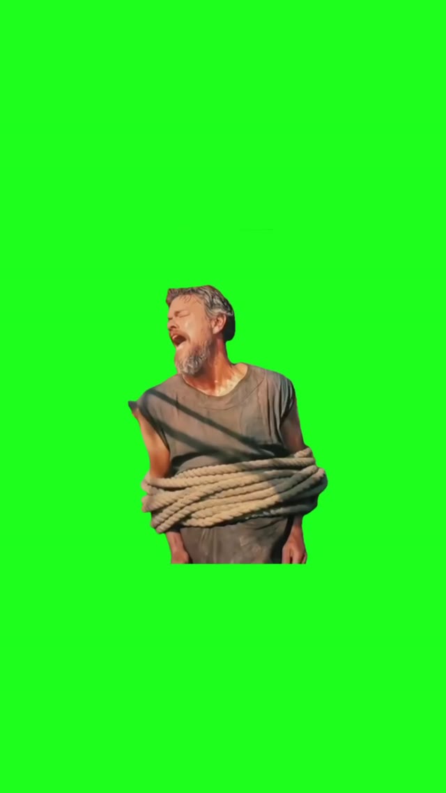 Odysseus Crying green screen