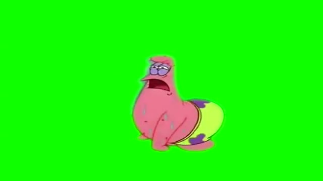 Patrick Coughing green screen