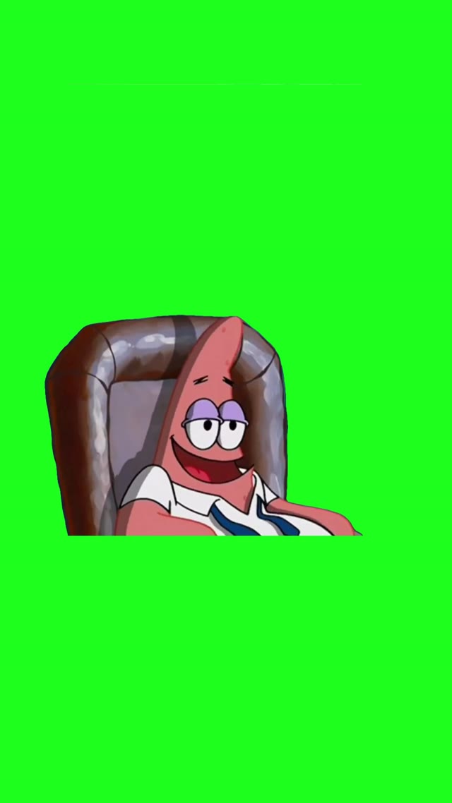 Patrick laughing green screen