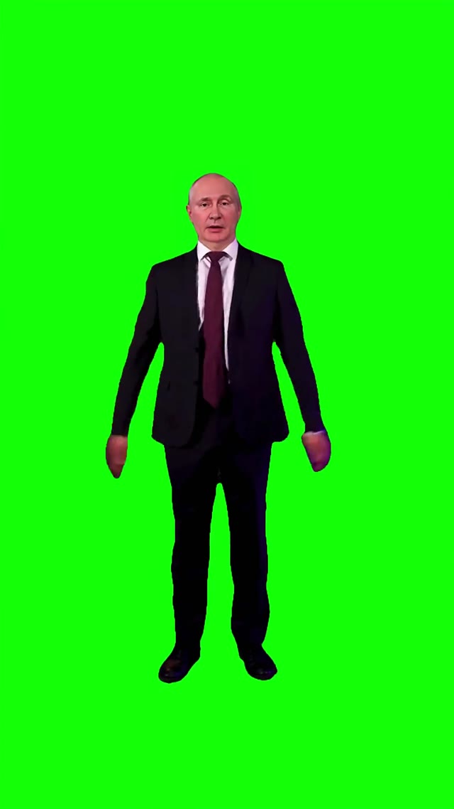 Putin muevelou Dance green screen
