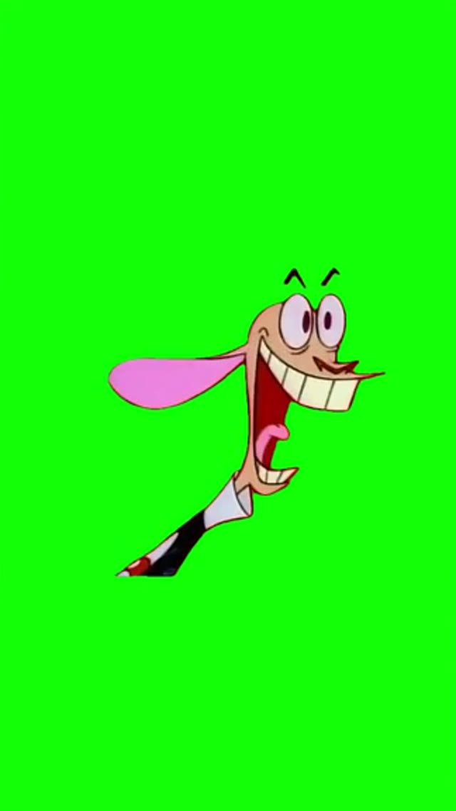 Ren Stimpy Laugh Green  green screen