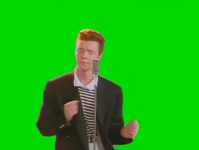 Rick Astley Walking green screen