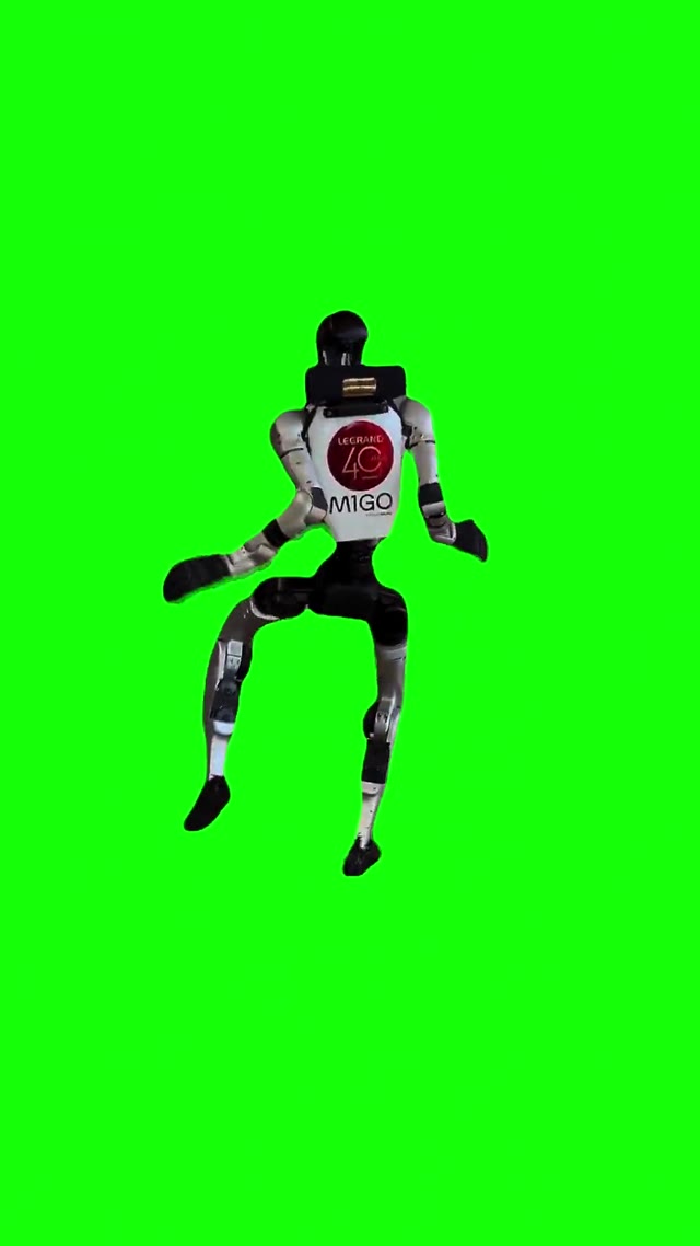 Robot Dancing green screen