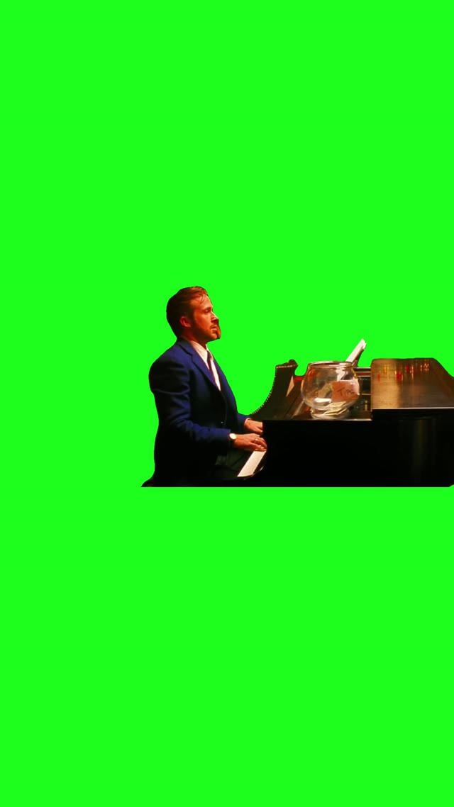 Ryan Gosling Playing Piano green screen