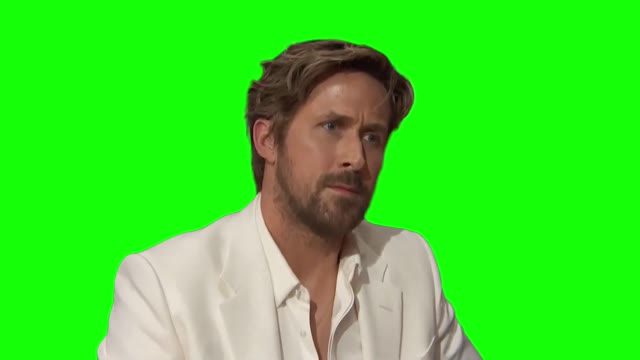 Ryan Goslings shocked confused reaction green screen