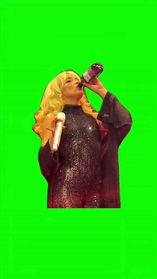 Sabrina Carpenter Flippping The Bird green screen