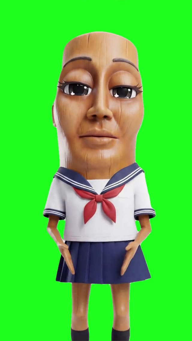 Sahur Screaming Baka green screen