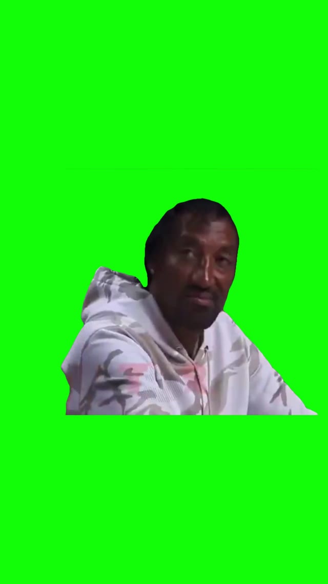Scotty giving a look green screen