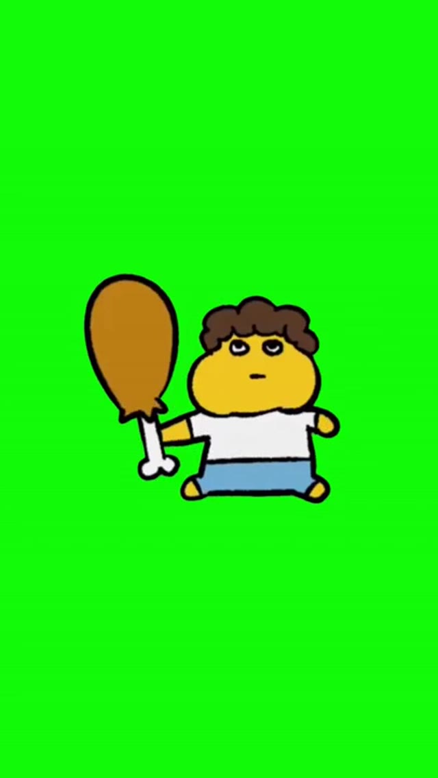 Shedletsky eating chicken  green screen