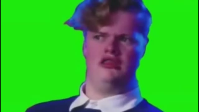Shocked green screen