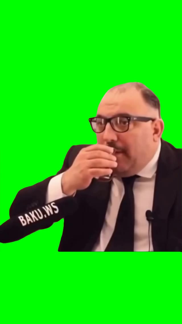 Sipping on coffee ASMR green screen