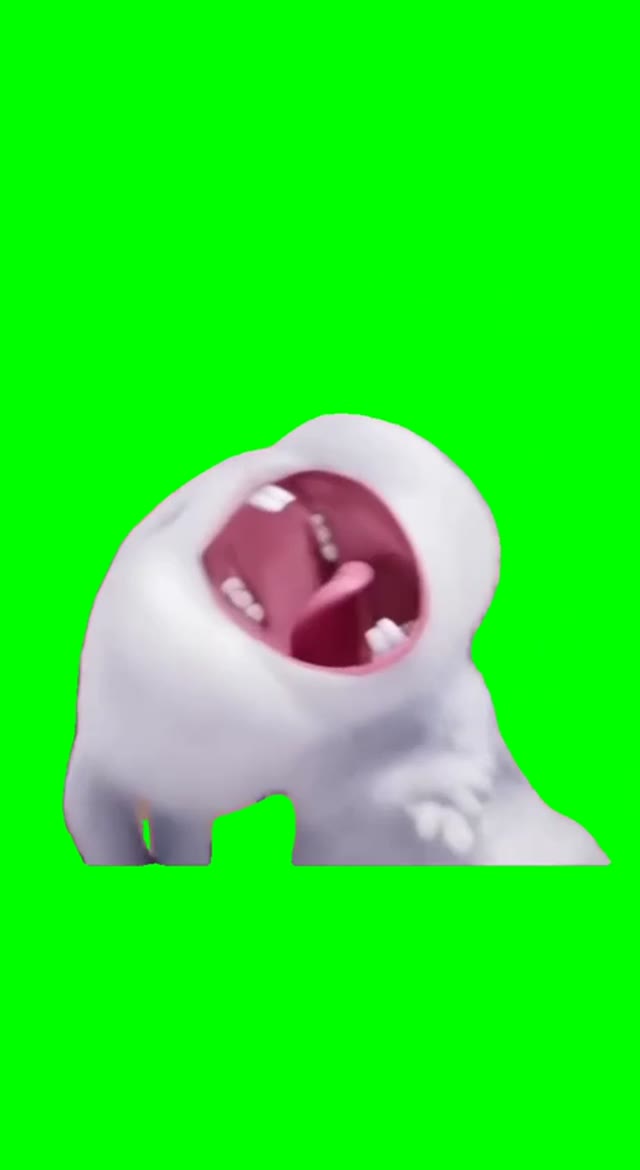 Snowball Laughing green screen