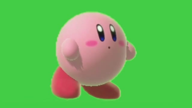 Some Smash Ultimate Kirby green screen