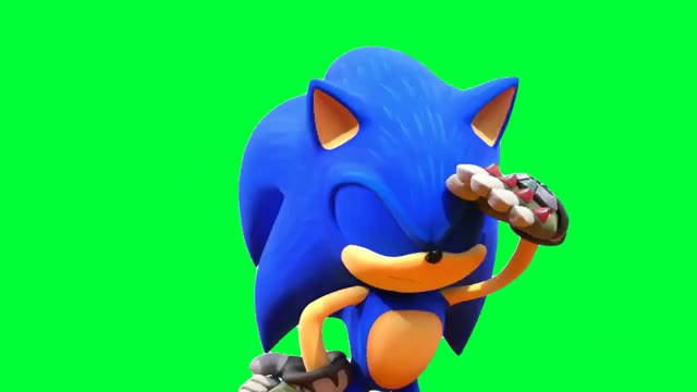 Sonic Prime Looking Around green screen