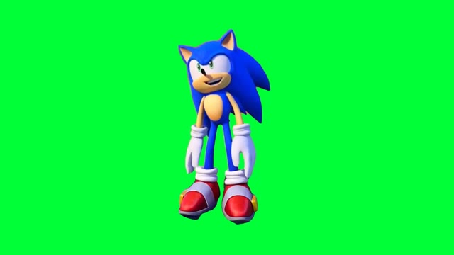 Sonic Prime Saying HUH green screen