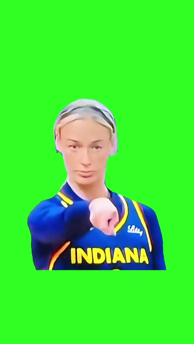 Sophie Cunningham Points At Trump green screen