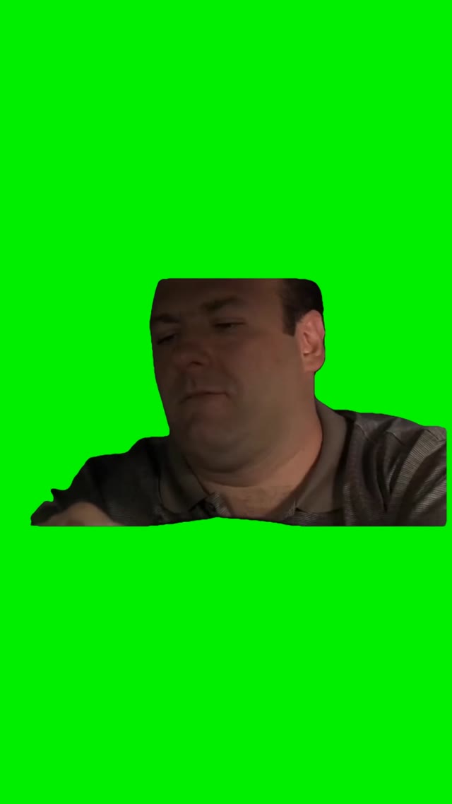 Soprano jamming out green screen