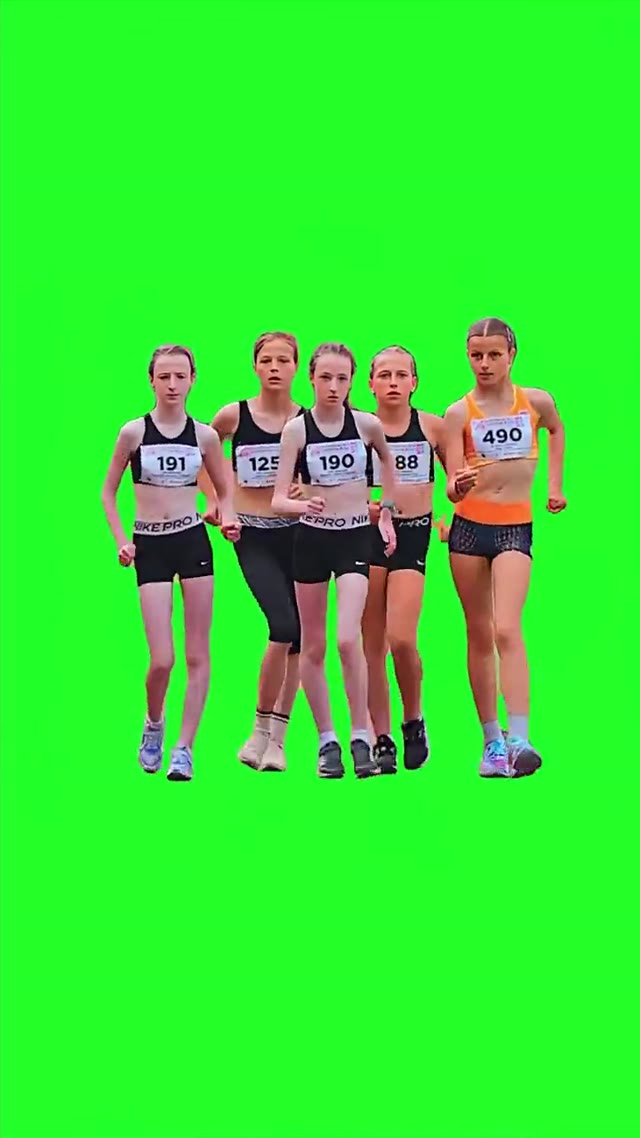 Speed Walking green screen