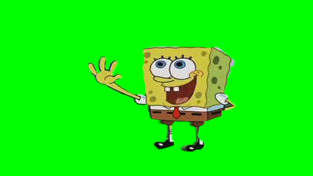 SpongeBob Dont bother sitting down cuz youll just stand up green screen