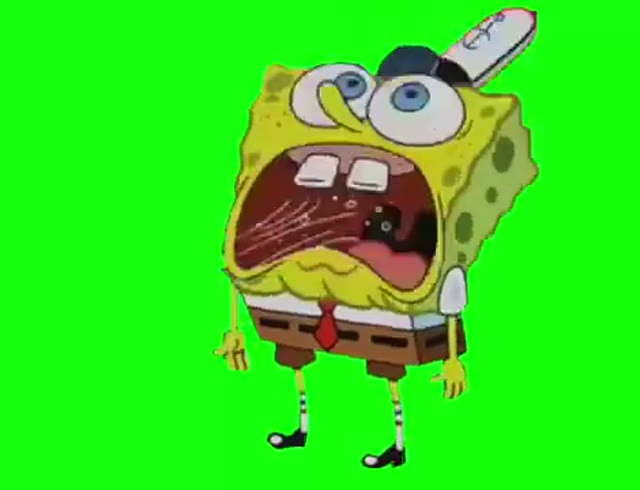 SpongeBob Heavy Breathing green screen