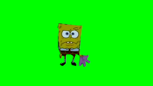 SpongeBob Im not leaving this spot green screen