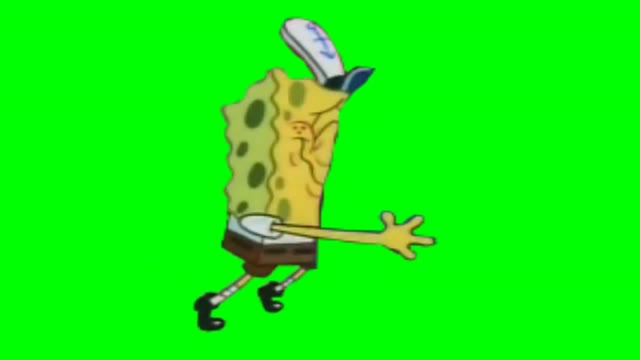 SpongeBob Its a Rock green screen