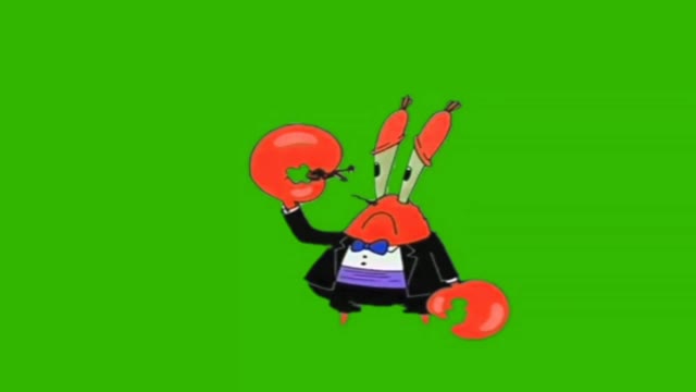 SpongeBob Mr Krabs Sad Violin green screen