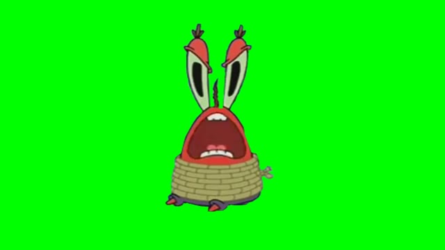 SpongeBob Mr Krabs You think Im a robot green screen