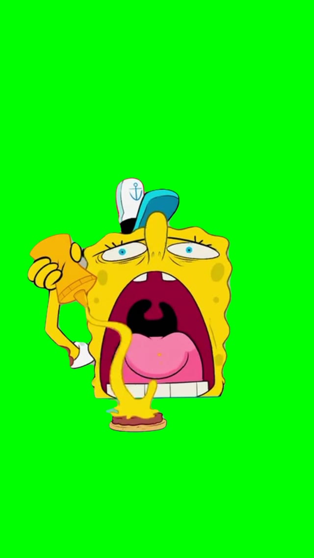 SpongeBob Mustaaaard green screen