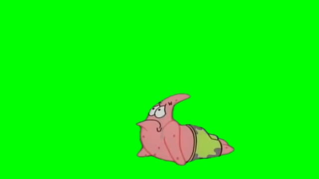 SpongeBob Patrick Crying green screen