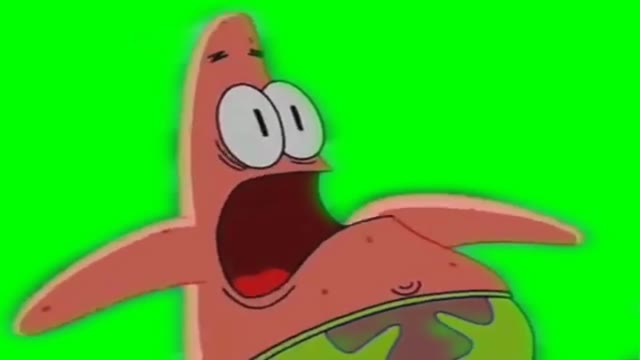 SpongeBob Patrick Screaming green screen