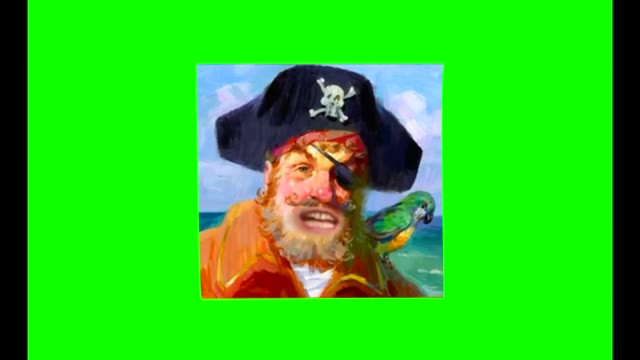 SpongeBob Pirate with Background green screen