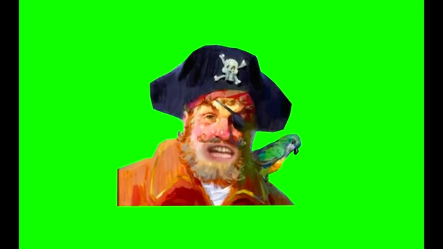 SpongeBob Pirate without Background green screen